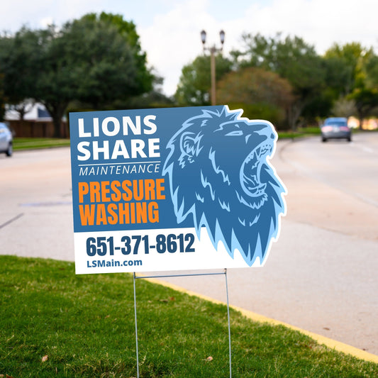 24x24 Die-Cut Yard Signs | Single Sided 💥SALE💥